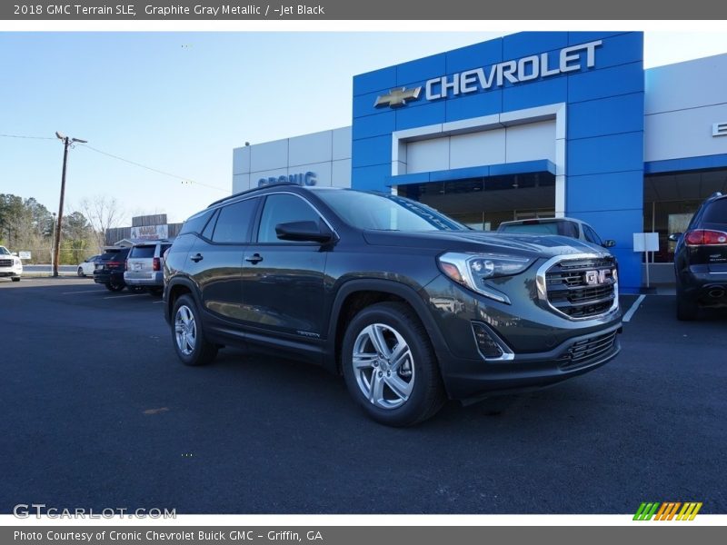 Graphite Gray Metallic / ­Jet Black 2018 GMC Terrain SLE
