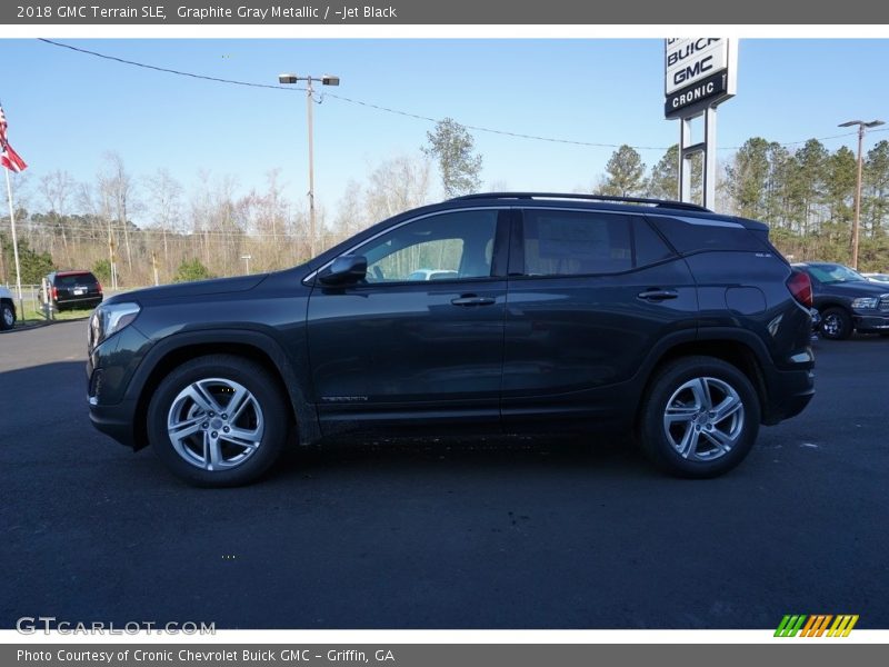 Graphite Gray Metallic / ­Jet Black 2018 GMC Terrain SLE