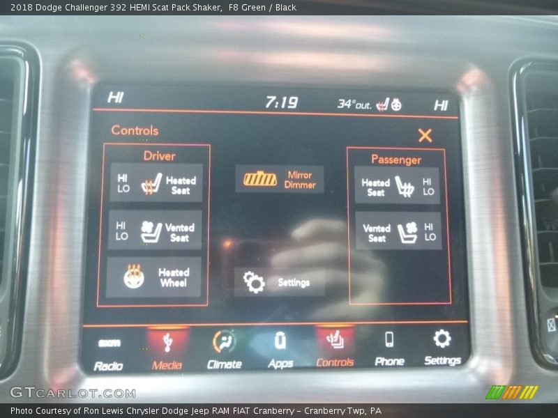 F8 Green / Black 2018 Dodge Challenger 392 HEMI Scat Pack Shaker