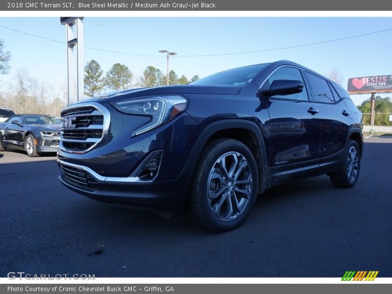 Blue Steel Metallic / Medium Ash Gray/­Jet Black 2018 GMC Terrain SLT