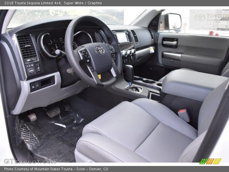 Super White / Graphite 2018 Toyota Sequoia Limited 4x4