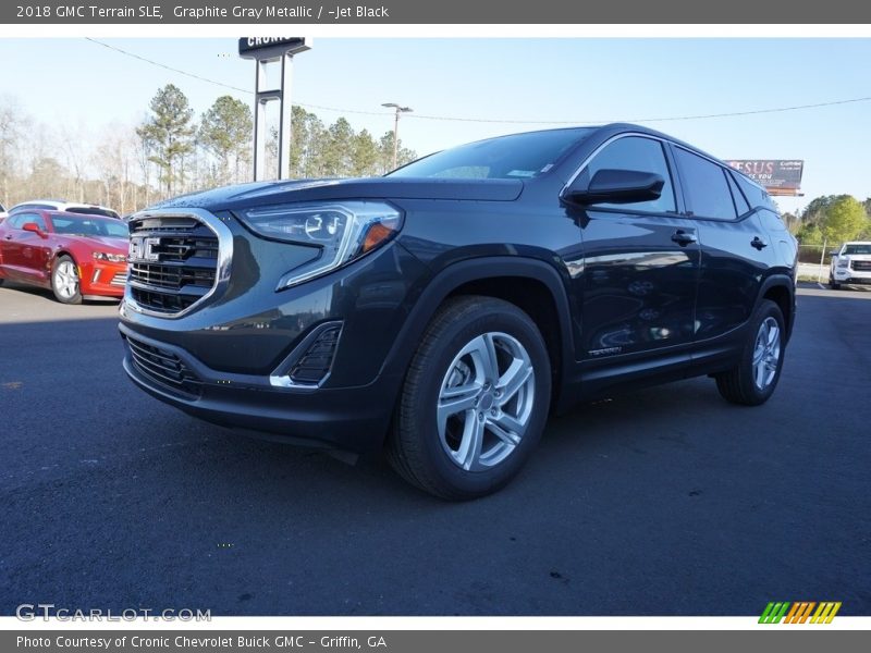 Graphite Gray Metallic / ­Jet Black 2018 GMC Terrain SLE