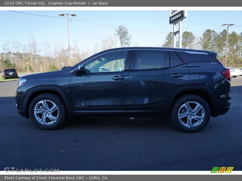 Graphite Gray Metallic / ­Jet Black 2018 GMC Terrain SLE