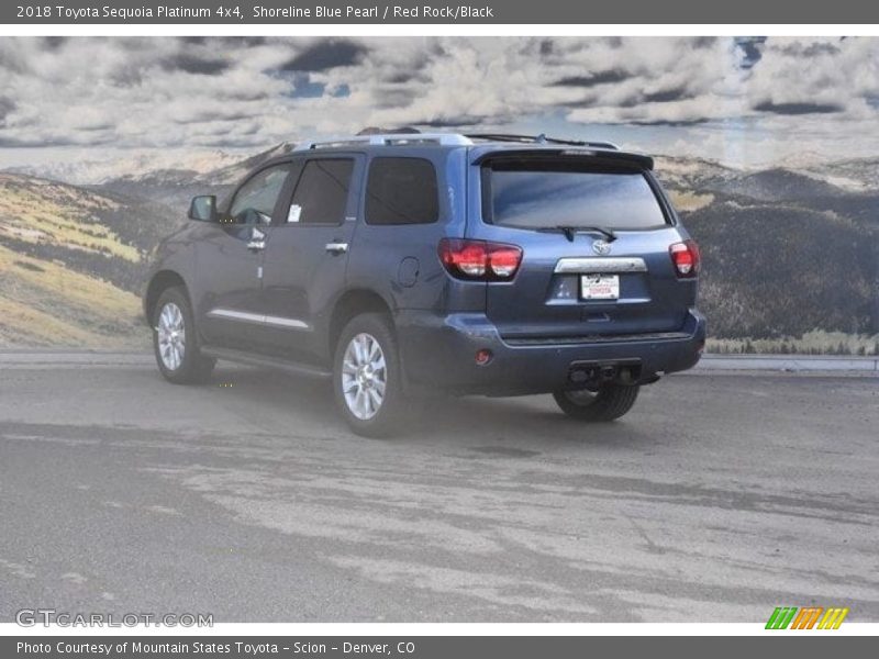 Shoreline Blue Pearl / Red Rock/Black 2018 Toyota Sequoia Platinum 4x4