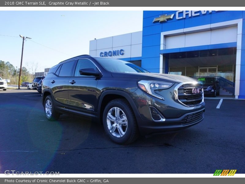 Graphite Gray Metallic / ­Jet Black 2018 GMC Terrain SLE