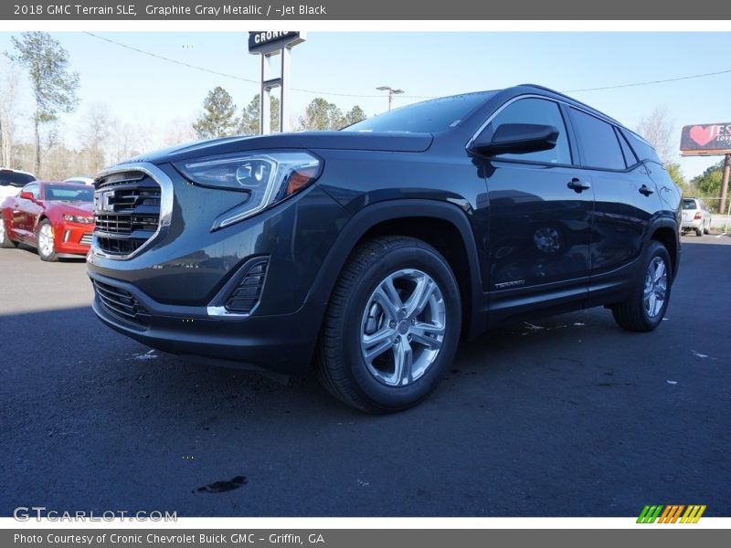 Graphite Gray Metallic / ­Jet Black 2018 GMC Terrain SLE