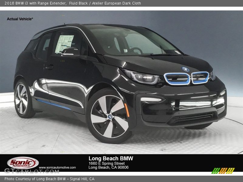 Fluid Black / Atelier European Dark Cloth 2018 BMW i3 with Range Extender