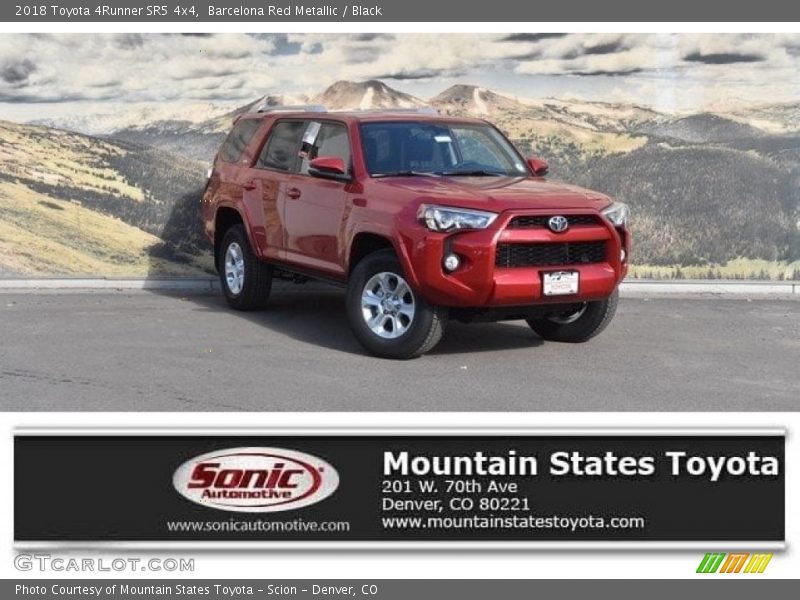 Barcelona Red Metallic / Black 2018 Toyota 4Runner SR5 4x4