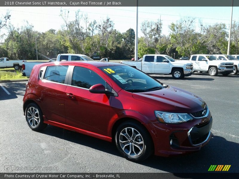 Cajun Red Tintcoat / Jet Black 2018 Chevrolet Sonic LT Hatchback