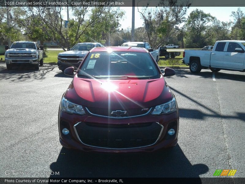 Cajun Red Tintcoat / Jet Black 2018 Chevrolet Sonic LT Hatchback