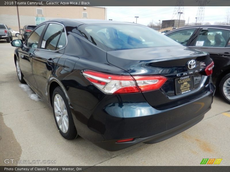 Galactic Aqua Mica / Black 2018 Toyota Camry LE