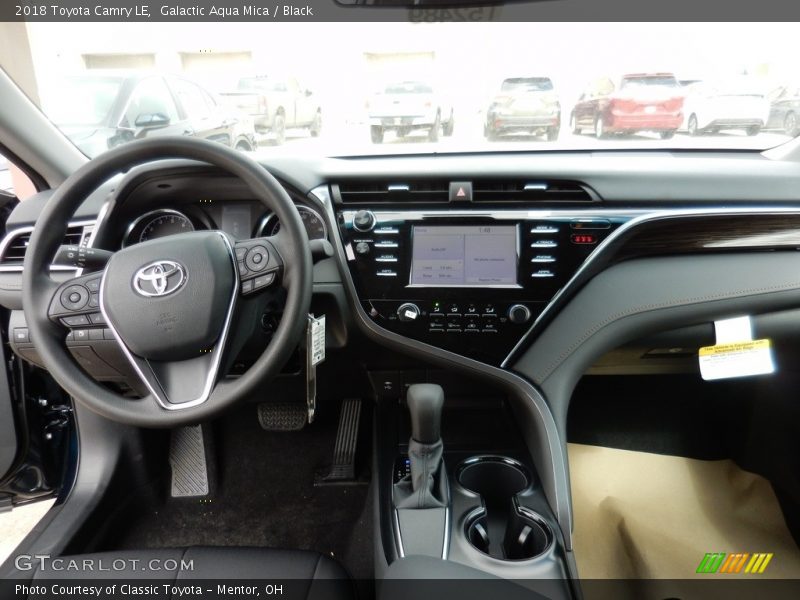 Galactic Aqua Mica / Black 2018 Toyota Camry LE