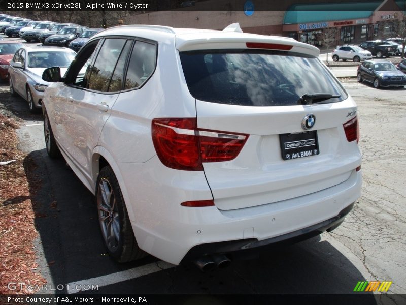 Alpine White / Oyster 2015 BMW X3 xDrive28i