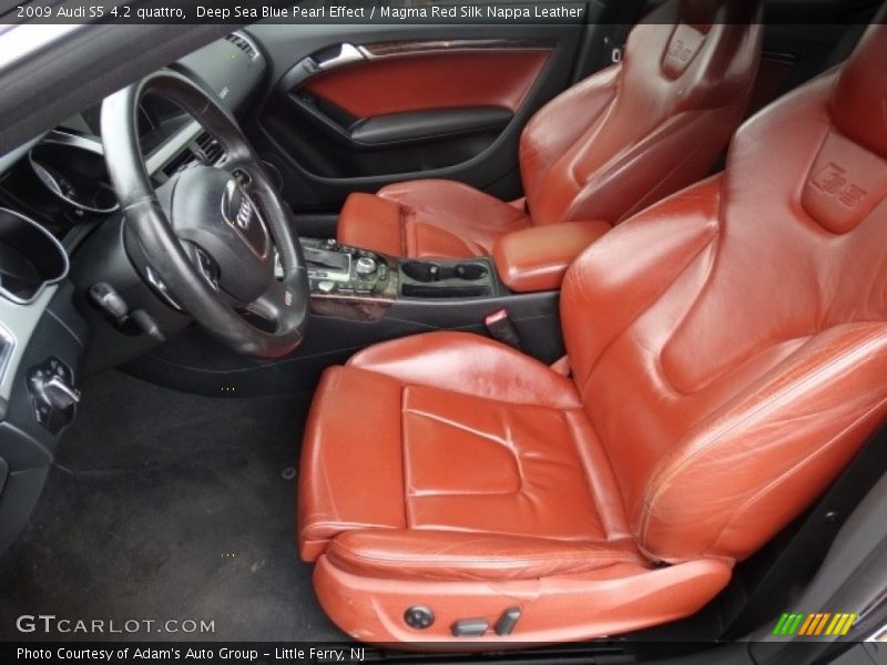 Deep Sea Blue Pearl Effect / Magma Red Silk Nappa Leather 2009 Audi S5 4.2 quattro