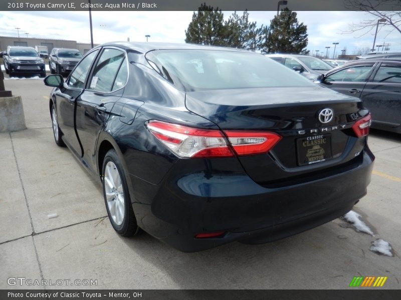 Galactic Aqua Mica / Black 2018 Toyota Camry LE