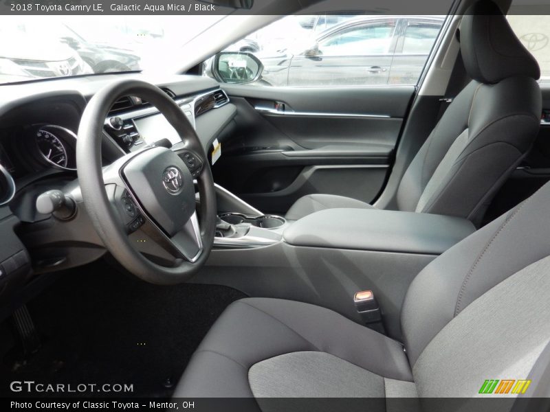 Galactic Aqua Mica / Black 2018 Toyota Camry LE