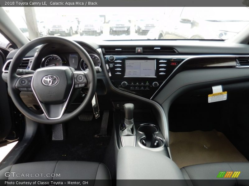 Galactic Aqua Mica / Black 2018 Toyota Camry LE
