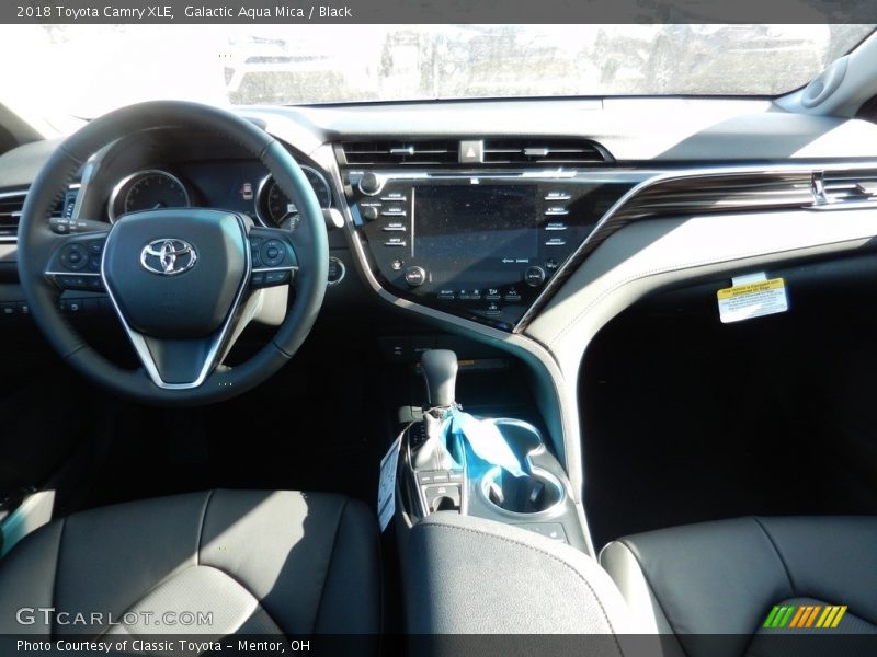 Galactic Aqua Mica / Black 2018 Toyota Camry XLE