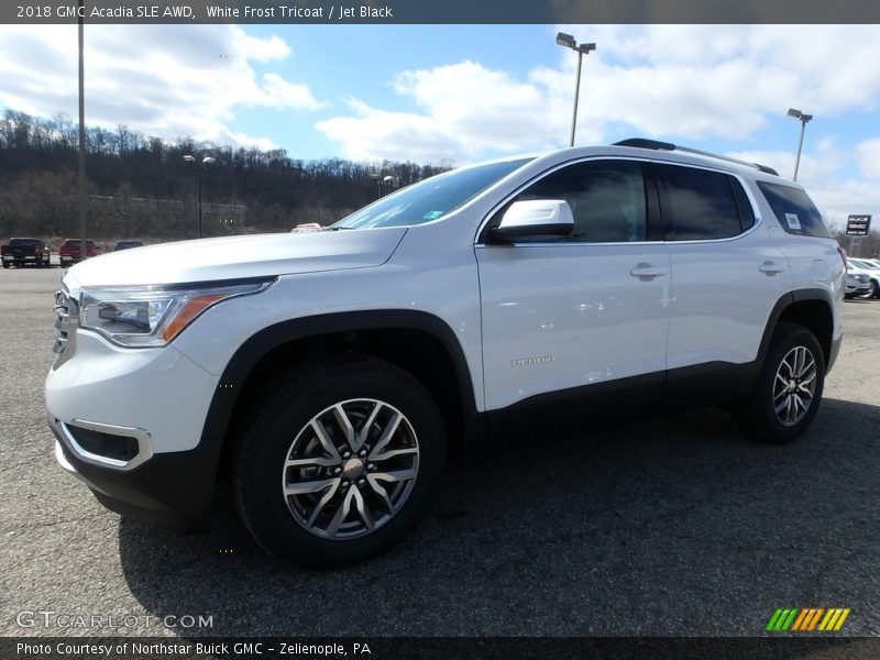 White Frost Tricoat / Jet Black 2018 GMC Acadia SLE AWD