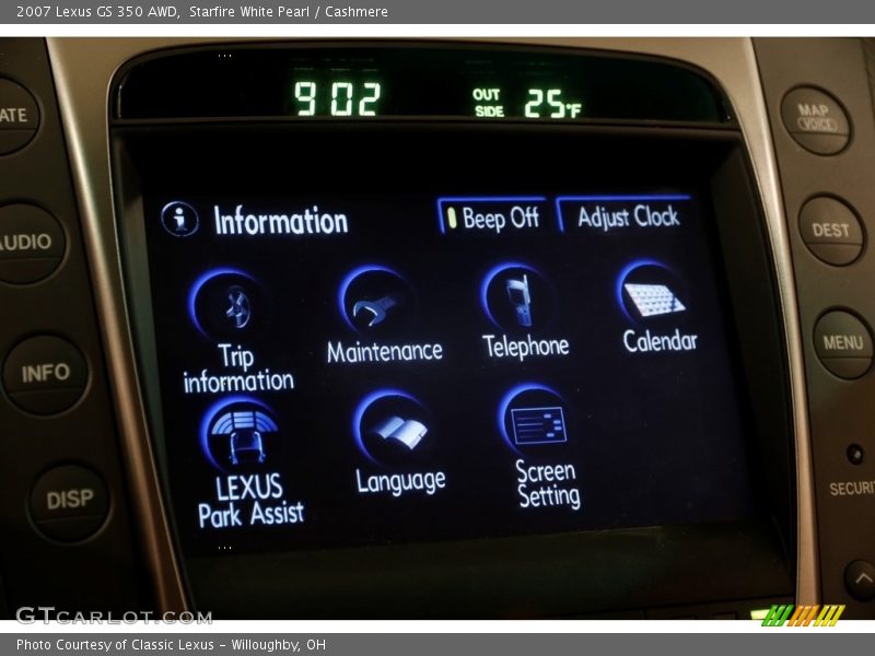 Starfire White Pearl / Cashmere 2007 Lexus GS 350 AWD