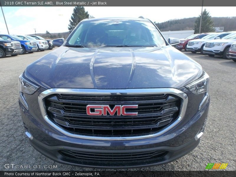 Blue Steel Metallic / ­Jet Black 2018 GMC Terrain SLE AWD