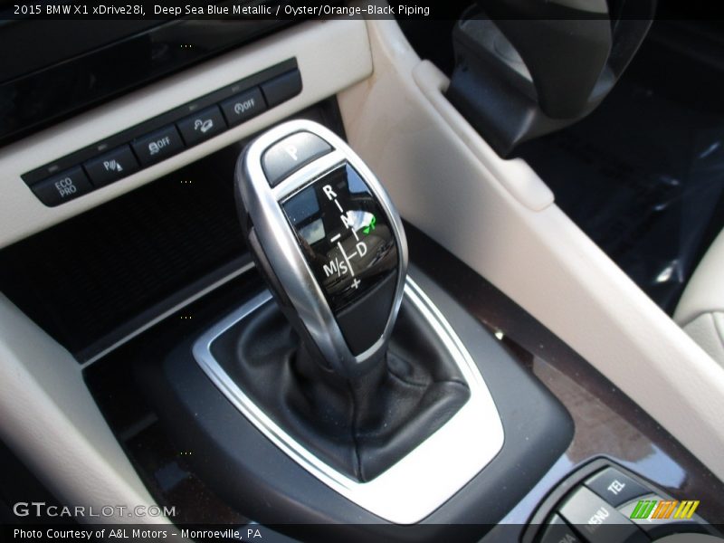 Deep Sea Blue Metallic / Oyster/Orange-Black Piping 2015 BMW X1 xDrive28i