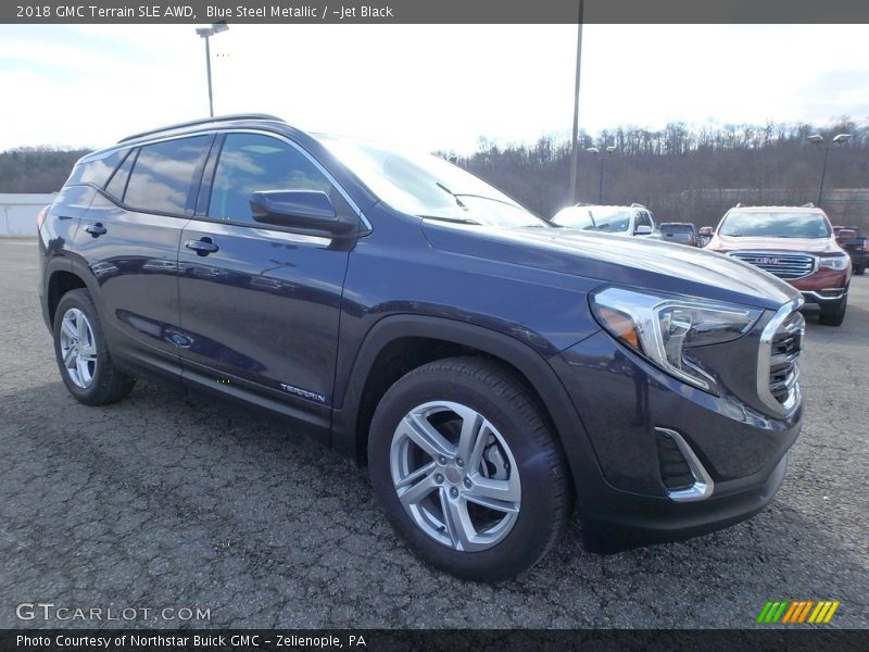 Blue Steel Metallic / ­Jet Black 2018 GMC Terrain SLE AWD