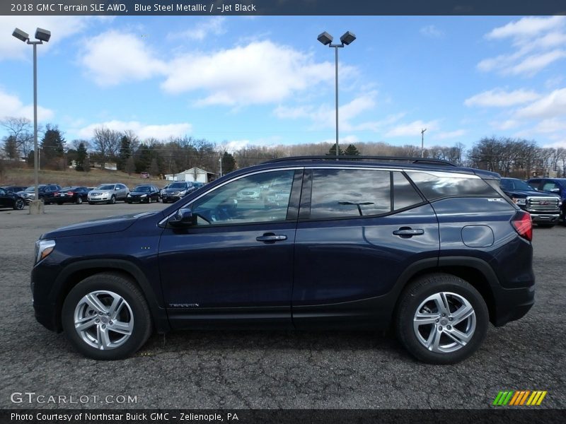 Blue Steel Metallic / ­Jet Black 2018 GMC Terrain SLE AWD
