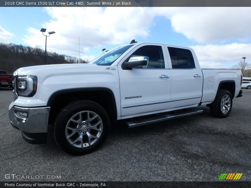 Summit White / Jet Black 2018 GMC Sierra 1500 SLT Crew Cab 4WD
