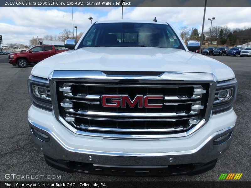 Summit White / Jet Black 2018 GMC Sierra 1500 SLT Crew Cab 4WD