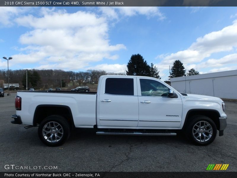 Summit White / Jet Black 2018 GMC Sierra 1500 SLT Crew Cab 4WD