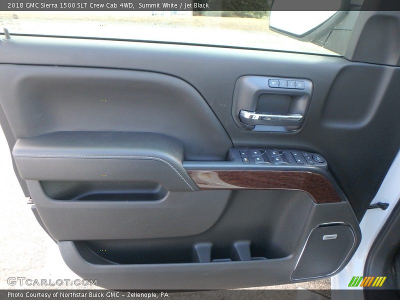 Summit White / Jet Black 2018 GMC Sierra 1500 SLT Crew Cab 4WD