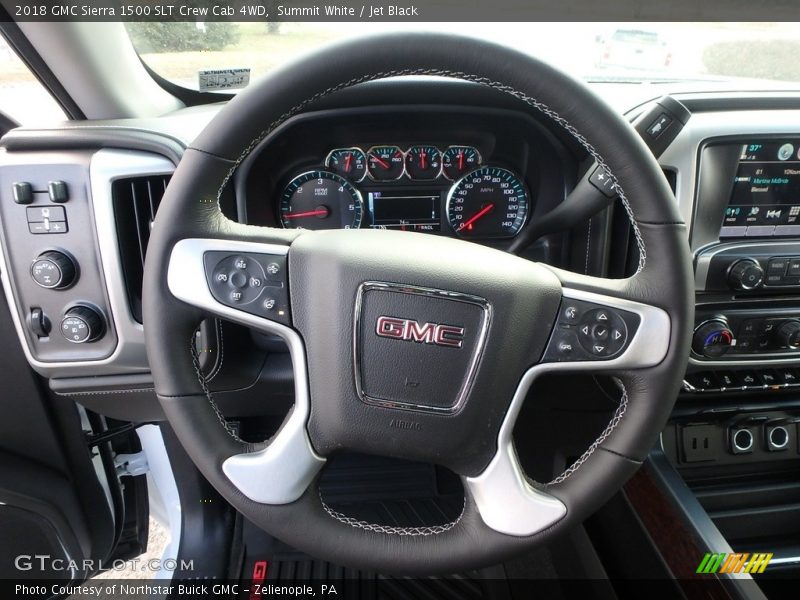 Summit White / Jet Black 2018 GMC Sierra 1500 SLT Crew Cab 4WD