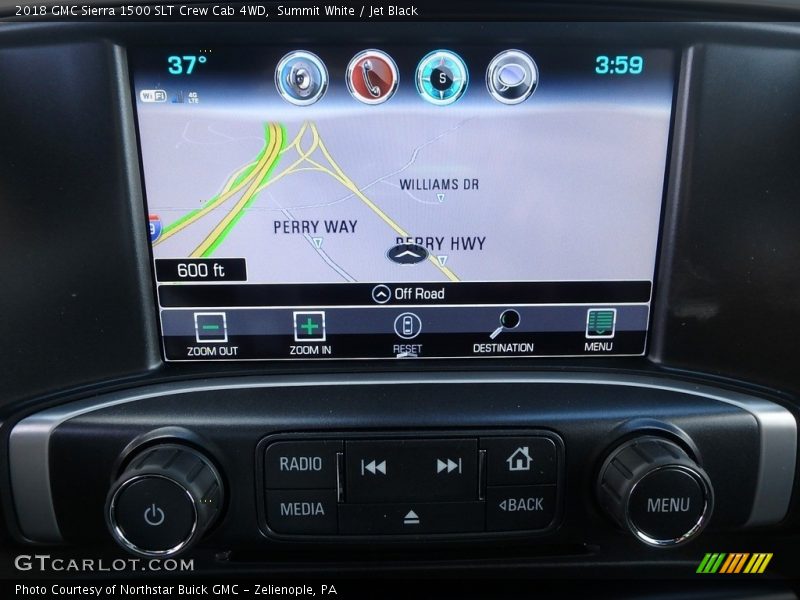 Summit White / Jet Black 2018 GMC Sierra 1500 SLT Crew Cab 4WD