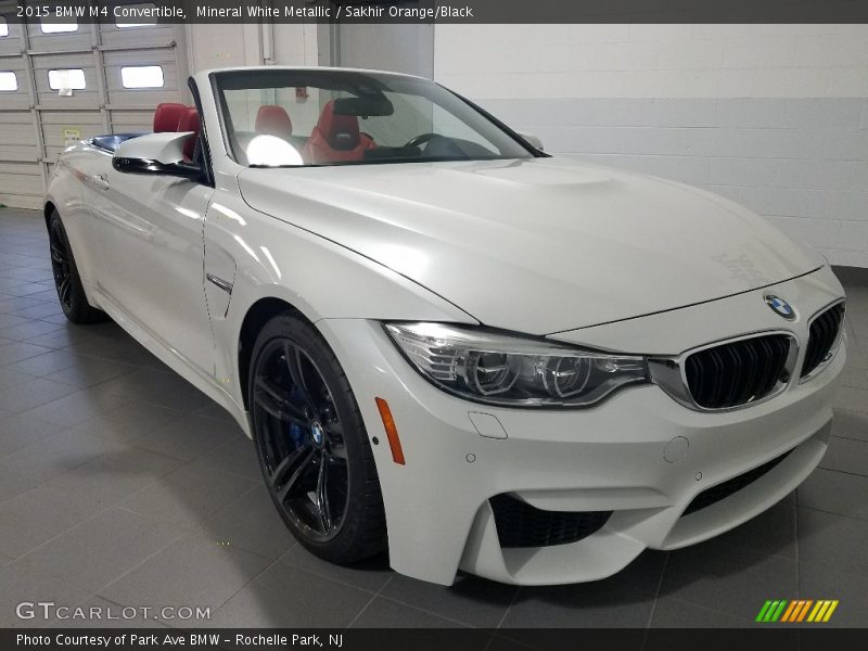Mineral White Metallic / Sakhir Orange/Black 2015 BMW M4 Convertible