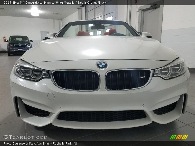 Mineral White Metallic / Sakhir Orange/Black 2015 BMW M4 Convertible