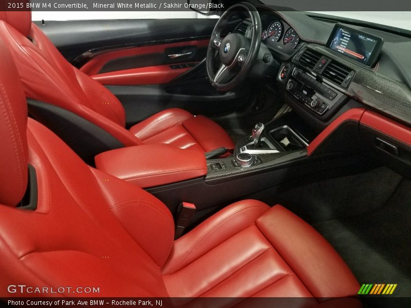 Mineral White Metallic / Sakhir Orange/Black 2015 BMW M4 Convertible