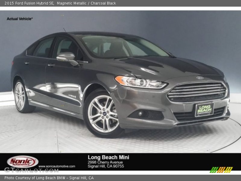 Magnetic Metallic / Charcoal Black 2015 Ford Fusion Hybrid SE