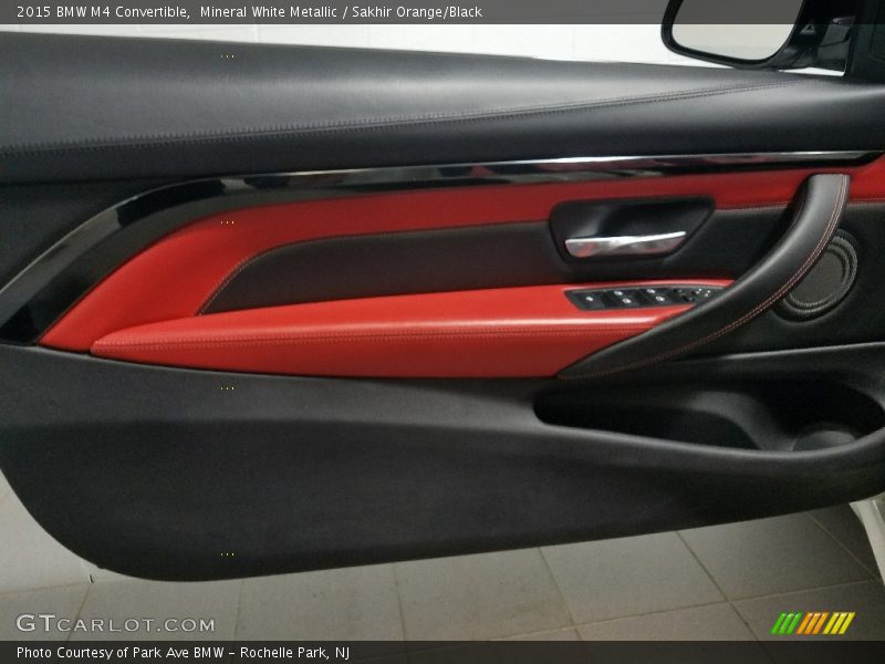 Mineral White Metallic / Sakhir Orange/Black 2015 BMW M4 Convertible