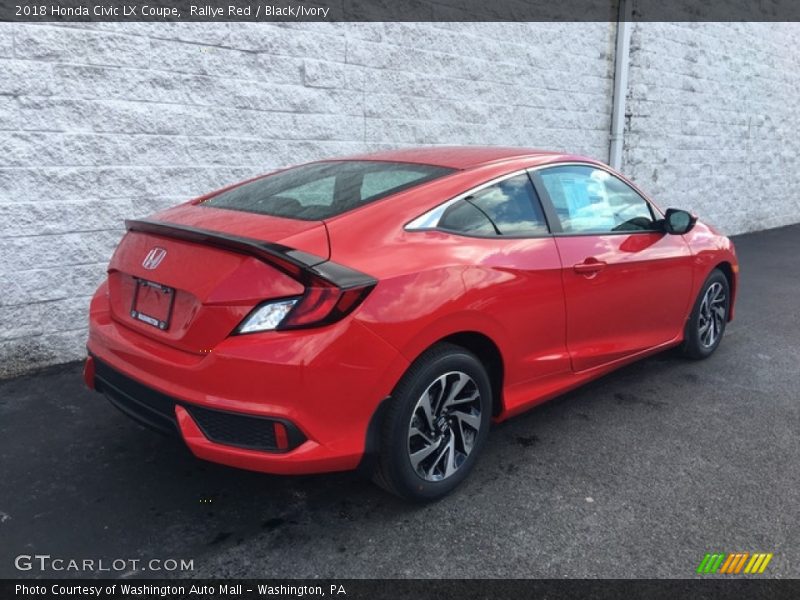 Rallye Red / Black/Ivory 2018 Honda Civic LX Coupe