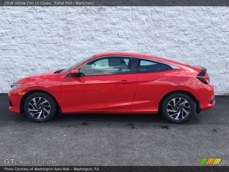 Rallye Red / Black/Ivory 2018 Honda Civic LX Coupe
