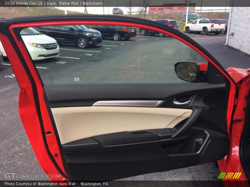 Rallye Red / Black/Ivory 2018 Honda Civic LX Coupe