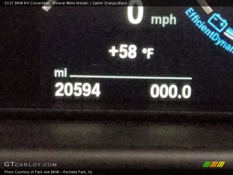Mineral White Metallic / Sakhir Orange/Black 2015 BMW M4 Convertible