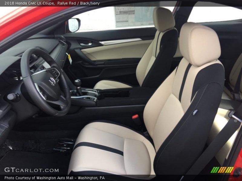 Rallye Red / Black/Ivory 2018 Honda Civic LX Coupe