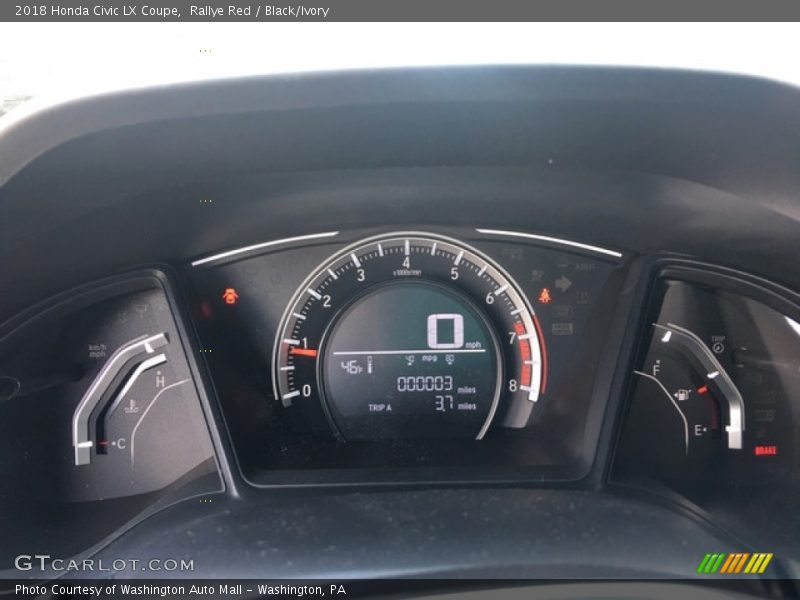 Rallye Red / Black/Ivory 2018 Honda Civic LX Coupe