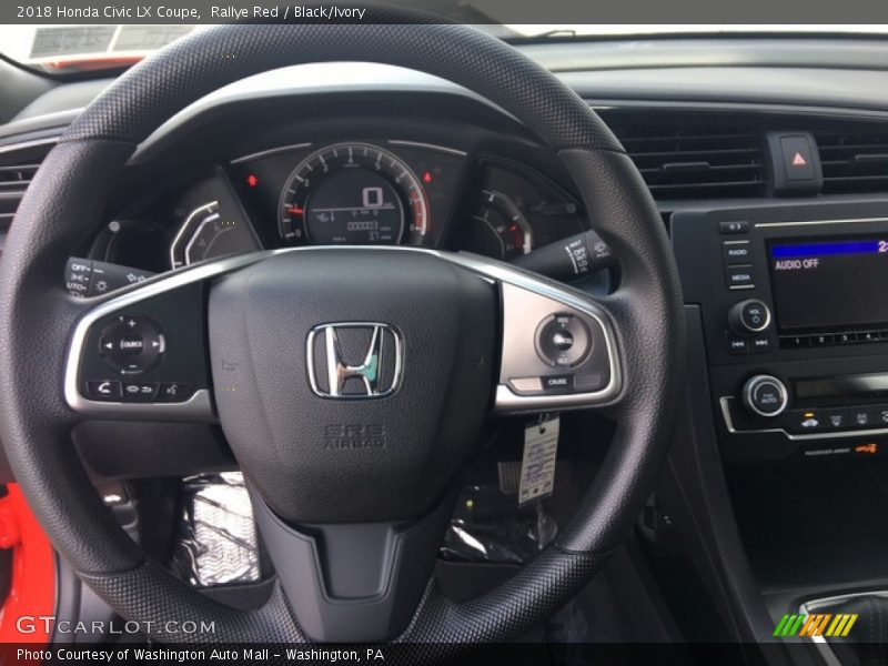 Rallye Red / Black/Ivory 2018 Honda Civic LX Coupe
