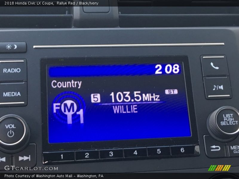 Rallye Red / Black/Ivory 2018 Honda Civic LX Coupe