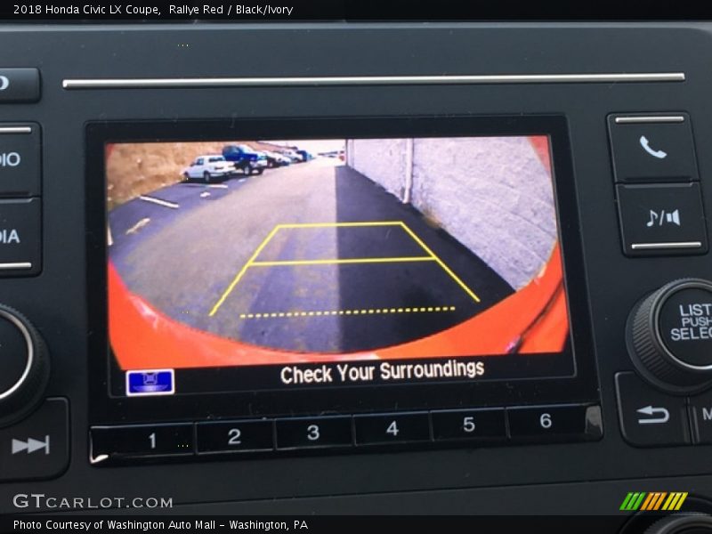 Rallye Red / Black/Ivory 2018 Honda Civic LX Coupe