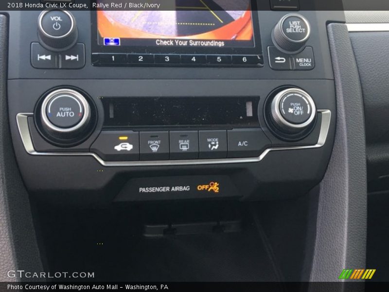 Rallye Red / Black/Ivory 2018 Honda Civic LX Coupe