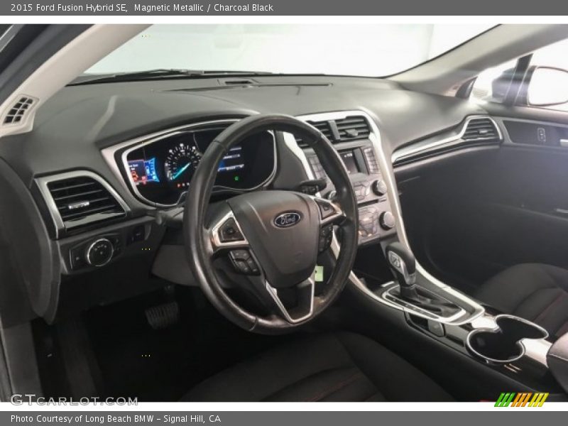 Magnetic Metallic / Charcoal Black 2015 Ford Fusion Hybrid SE